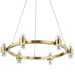 Elan Arabella 26 1/2" Wide Gold 12-Light LED Crystal Pendant -Golden Lighting Shop elan arabella 26 and one half inch wide gold 12 light led crystal pendant 75a16views1