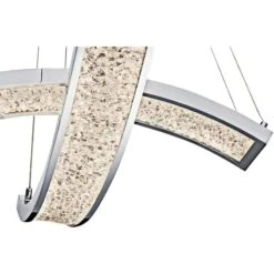 Elan Crushed Ice 24" Wide Chrome LED Pendant Light -Golden Lighting Shop elan crushed ice 24 inch wide chrome led pendant light 8d641views1