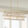 Ella 38 3/4" Wide Soft Gold Crystal Island Pendant Light -Golden Lighting Shop ella 38 and three quarter inch wide soft gold crystal island pendant light 435h2cropped