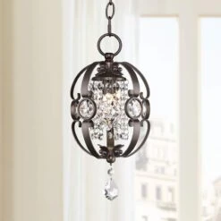 Golden Lighting Ella 7" Wide Brushed Etruscan Bronze Mini Pendant