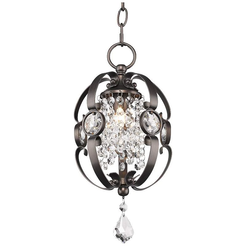 Golden Lighting Ella 7" Wide Brushed Etruscan Bronze Mini Pendant 6 Golden Lighting Ella 7" Wide Brushed Etruscan Bronze Mini Pendant - Image 4