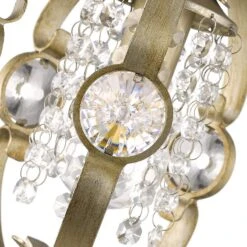 Golden Lighting Ella 7" Wide White Gold And Crystal Mini Pendant -Golden Lighting Shop ella 7 inch wide white gold and crystal mini pendant 60d35views2