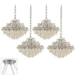 Essa 12" Wide Chrome 4-Light Swag Chandelier