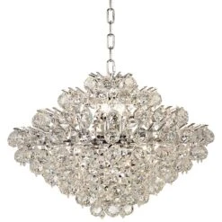 Essa 24" Wide Chrome And Crystal Pendant Light -Golden Lighting Shop essa 24 inch wide chrome and crystal pendant light 5m592
