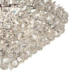 Essa 24" Wide Chrome And Crystal Pendant Light -Golden Lighting Shop essa 24 inch wide chrome and crystal pendant light 5m592views1