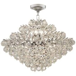 Essa 24" Wide Chrome And Crystal Pendant Light -Golden Lighting Shop essa 24 inch wide chrome and crystal pendant light 5m592views2