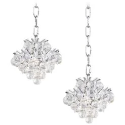 Essa 8" Wide Chrome 2-Light Swag Chandelier