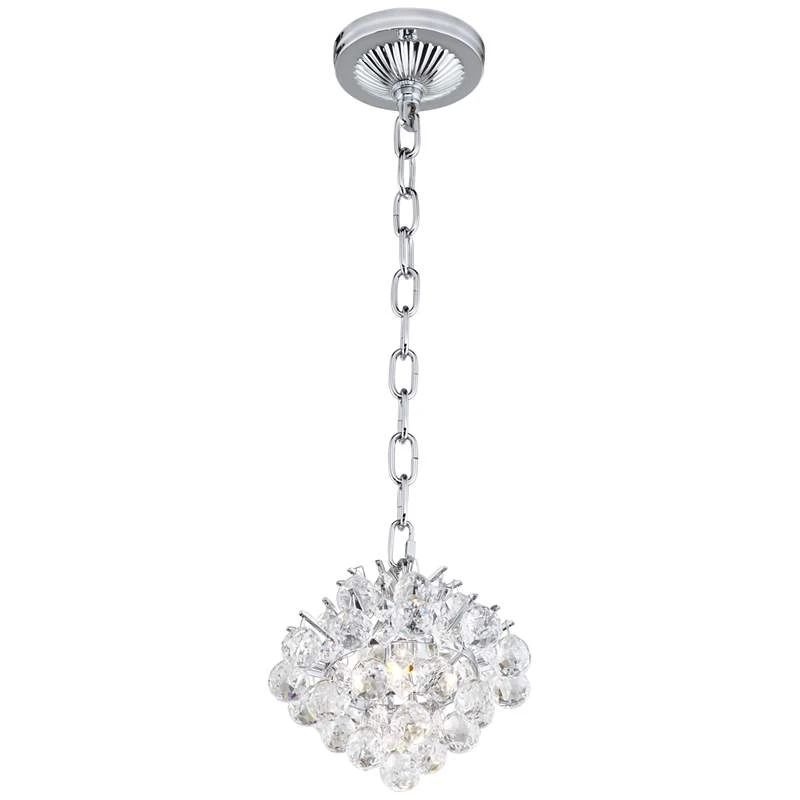 Essa 8" Wide Chrome And Crystal Mini Chandelier 5 Essa 8" Wide Chrome And Crystal Mini Chandelier - Image 3