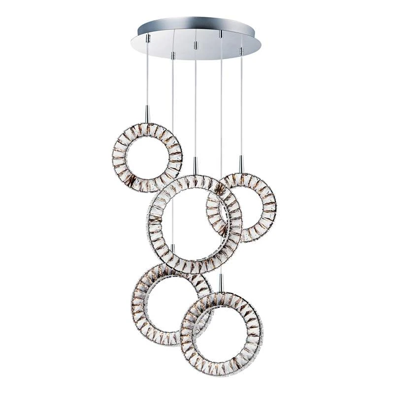 ET2 Charm 23 3/4" Wide Chrome LED Multi Light Pendant 4 ET2 Charm 23 3/4" Wide Chrome LED Multi Light Pendant - Image 2