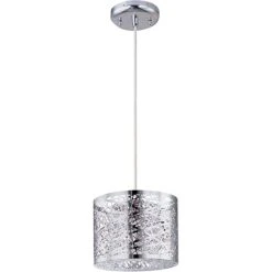 ET2 Inca 7 3/4" Wide Polished Chrome Drum Mini Pendant Light -Golden Lighting Shop et2 inca 7 and three quarter inch wide polished chrome drum mini pendant light 809r0views3