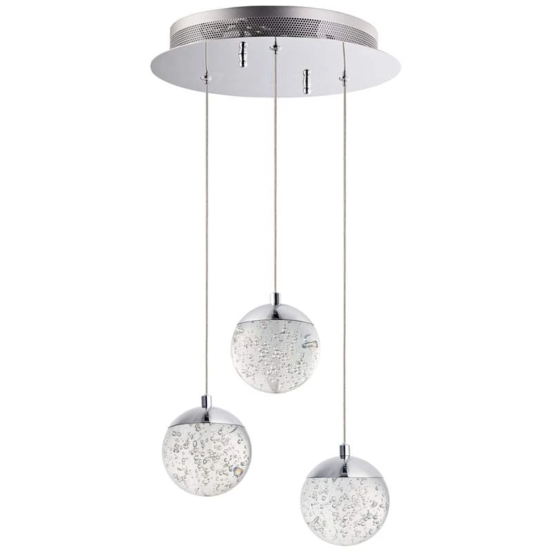 ET2 Orb II 11 1/2"W Polished Chrome 3-Light LED Mini Pendant 4 ET2 Orb II 11 1/2"W Polished Chrome 3-Light LED Mini Pendant - Image 2