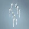 ET2 Quartz 15 3/4" Wide Polished Nickel 9-Light LED Pendant -Golden Lighting Shop et2 quartz 15 and three quarter inch wide polished nickel 9 light led pendant 69c63cropped