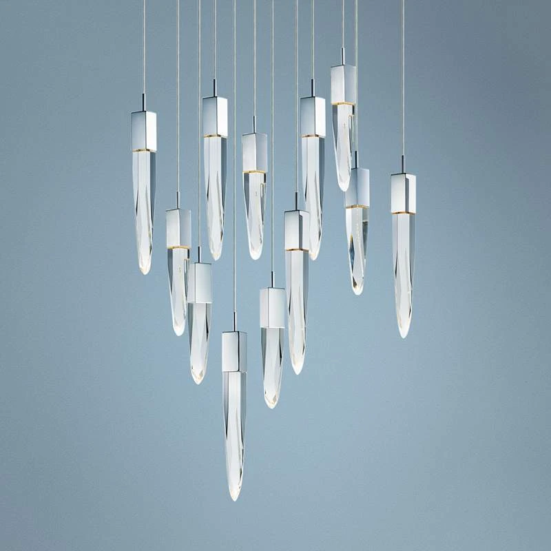 ET2 Quartz 39 1/4"W Nickel LED Kitchen Island Light Pendant 3 ET2 Quartz 39 1/4"W Nickel LED Kitchen Island Light Pendant