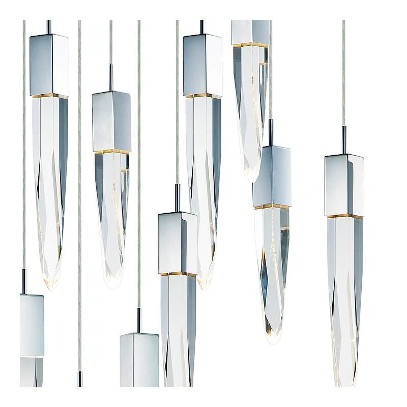 ET2 Quartz 39 1/4"W Nickel LED Kitchen Island Light Pendant 5 ET2 Quartz 39 1/4"W Nickel LED Kitchen Island Light Pendant - Image 3