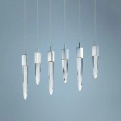 ET2 Quartz 39 1/4"W Nickel LED Kitchen Island Light Pendant