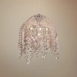 Eurofase Danza 20"W Chrome And Cognac Crystal Pendant Light