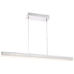 Eurofase Santi 36"W Chrome LED Kitchen Island Light Pendant -Golden Lighting Shop eurofase santi 36 inchw chrome led kitchen island light pendant 47p05