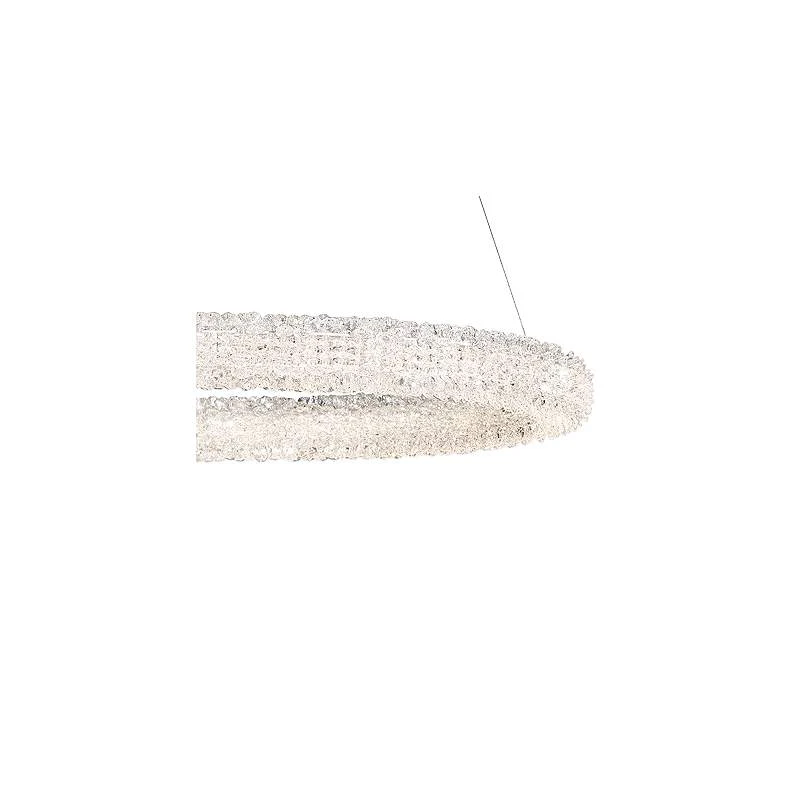 Eurofase Sassi 27" Wide Chrome Crystal Round Ring LED Pendant Light 5 Eurofase Sassi 27" Wide Chrome Crystal Round Ring LED Pendant Light - Image 3