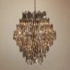 Eurofase Vienna 39 1/2" Wide Champagne Crystal Chandelier 2 Eurofase Vienna 39 1/2" Wide Champagne Crystal Chandelier -Golden Lighting Shop eurofase vienna 39 and one half inch wide champagne crystal chandelier 35c11cropped