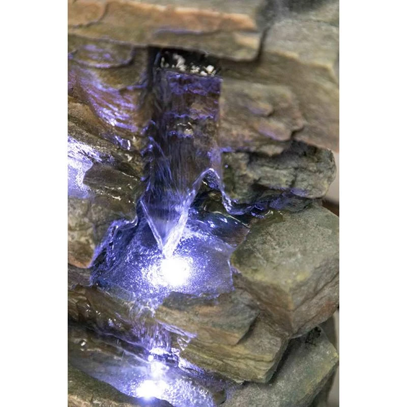 Faux Slate Stone Waterfall 13" High Tabletop Fountain 8 Faux Slate Stone Waterfall 13" High Tabletop Fountain - Image 6