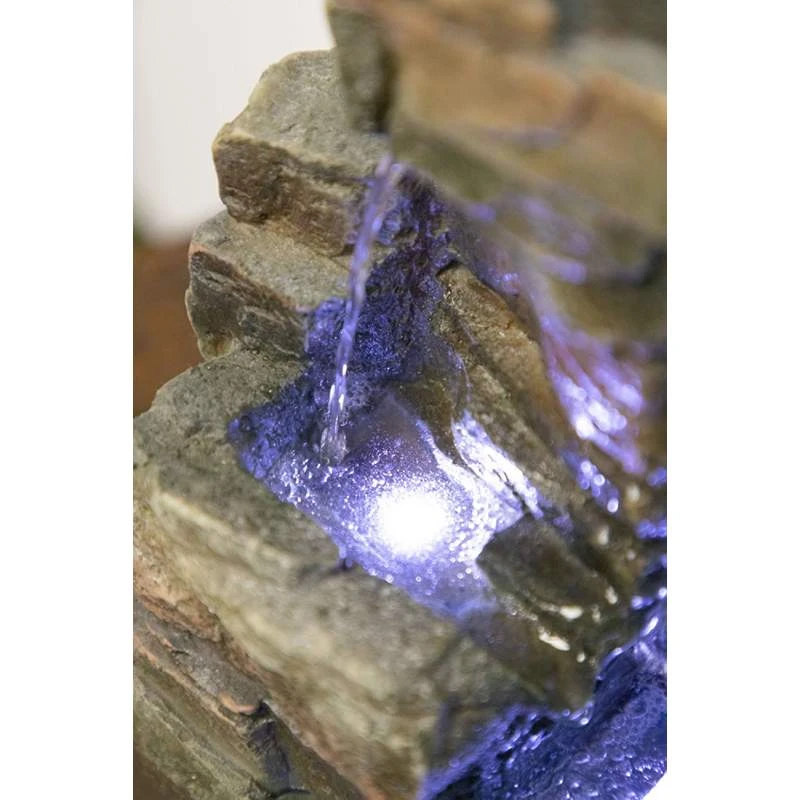 Faux Slate Stone Waterfall 13" High Tabletop Fountain 9 Faux Slate Stone Waterfall 13" High Tabletop Fountain - Image 7