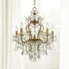 Filmore 23" Wide Antique Gold 6-Light Traditional Crystal Chandelier 1 Filmore 23" Wide Antique Gold 6-Light Traditional Crystal Chandelier -Golden Lighting Shop filmore 23 inch wide antique gold 6 light traditional crystal chandelier 39y90cropped