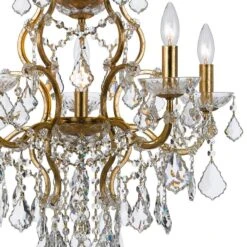 Filmore 23" Wide Antique Gold 6-Light Traditional Crystal Chandelier -Golden Lighting Shop filmore 23 inch wide antique gold 6 light traditional crystal chandelier 39y90views1