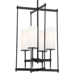 First Avenue 15 1/2" Wide Black And White Glass 4-Light Pendant Light -Golden Lighting Shop first avenue 15 and one half inch wide black and white glass 4 light pendant light 95n81views2