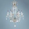 Florence Tarnished Silver 26"W 6-Light Crystal Chandelier -Golden Lighting Shop florence tarnished silver 26 inchw 6 light crystal chandelier 7v987cropped
