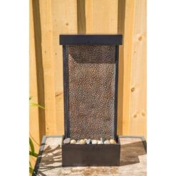 Forged Water 26"H Hammered Copper Outdoor LED Wall Fountain 11 Forged Water 26"H Hammered Copper Outdoor LED Wall Fountain -Golden Lighting Shop forged water 26 inchh hammered copper outdoor led wall fountain 66h94views3