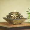Four Tiers 9" High Slate Stone Feng Shui Table Fountain -Golden Lighting Shop four tiers 9 inch high slate stone feng shui table fountain n5179cropped