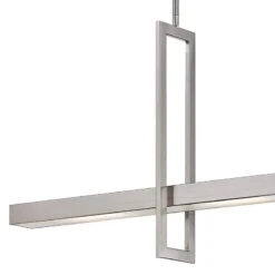 Frame 36" Wide Brushed Nickel LED Pendant Light 6 Frame 36" Wide Brushed Nickel LED Pendant Light -Golden Lighting Shop frame 36 inch wide brushed nickel led pendant light 34j30views1