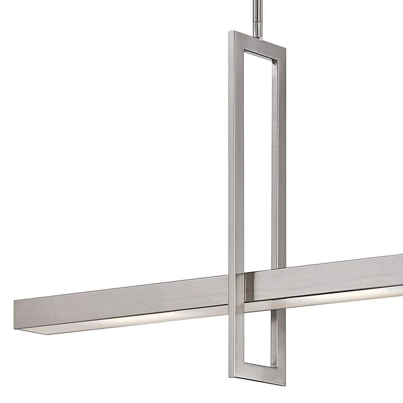 Frame 36" Wide Brushed Nickel LED Pendant Light 4 Frame 36" Wide Brushed Nickel LED Pendant Light - Image 2