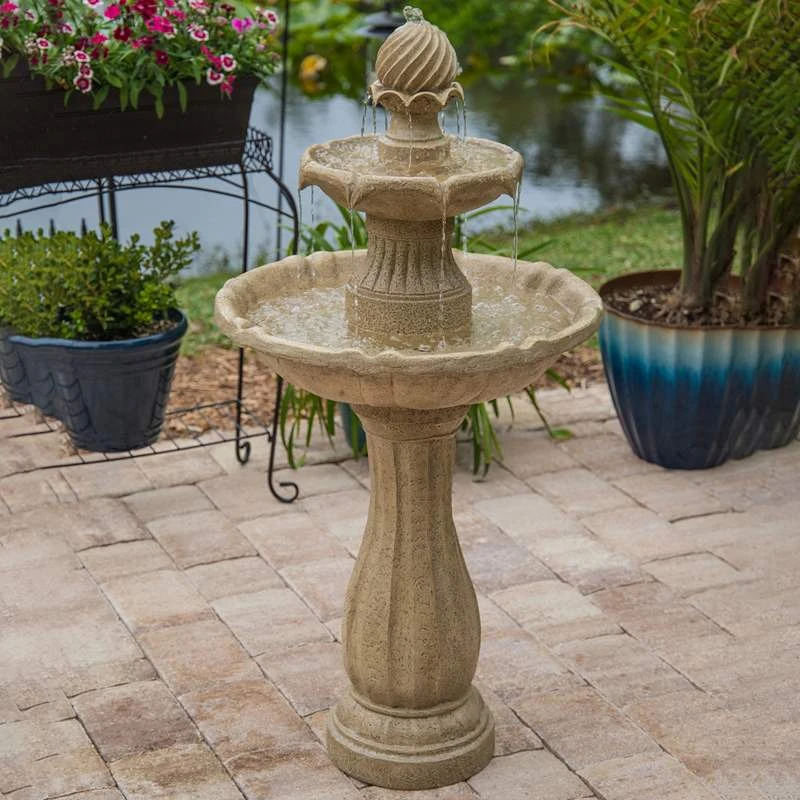 Frost 44 1/4" High 3-Tier Outdoor Garden Solar Fountain 3 Frost 44 1/4" High 3-Tier Outdoor Garden Solar Fountain
