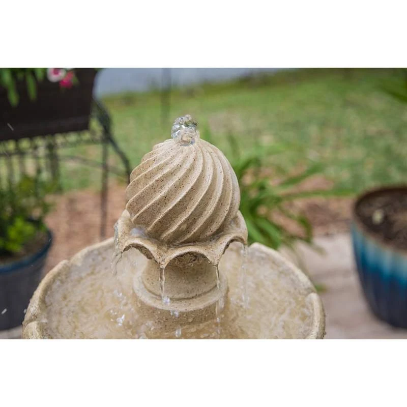 Frost 44 1/4" High 3-Tier Outdoor Garden Solar Fountain 5 Frost 44 1/4" High 3-Tier Outdoor Garden Solar Fountain - Image 3