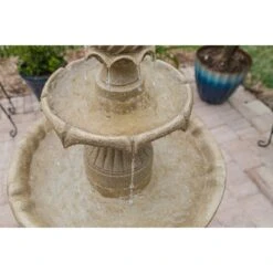 Frost 44 1/4" High 3-Tier Outdoor Garden Solar Fountain 12 Frost 44 1/4" High 3-Tier Outdoor Garden Solar Fountain -Golden Lighting Shop frost 44 and one quarter inch high 3 tier outdoor garden solar fountain 66h95views4