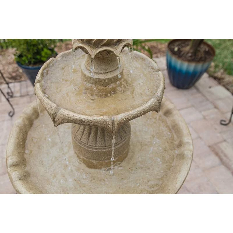 Frost 44 1/4" High 3-Tier Outdoor Garden Solar Fountain 7 Frost 44 1/4" High 3-Tier Outdoor Garden Solar Fountain - Image 5