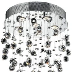 Galaxy 18" Wide Chrome And Crystal 6-Light Chandelier -Golden Lighting Shop galaxy 18 inch wide chrome and crystal 6 light chandelier 39v37views1