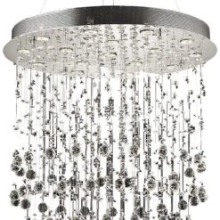 Galaxy 30" Wide Chrome And Crystal 16-Light Chandelier -Golden Lighting Shop galaxy 30 inch wide chrome and crystal 16 light chandelier 39v59views1