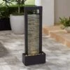 Gantry 48"H Gray And Cream LED Indoor/Outdoor Floor Fountain