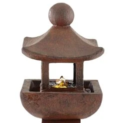 Garden Pagoda 31" High Rust LED Lighted Outdoor Fountain 9 Garden Pagoda 31" High Rust LED Lighted Outdoor Fountain -Golden Lighting Shop garden pagoda 31 inch high rust led lighted outdoor fountain 79p92views1