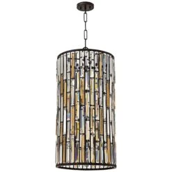 Gemma 16" Wide Crystal Vintage Bronze Pendant 7 Gemma 16" Wide Crystal Vintage Bronze Pendant -Golden Lighting Shop gemma 16 inch wide crystal vintage bronze pendant 4y204views1