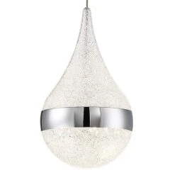 George Kovacs Moonshot 4 3/4"W Chrome LED Mini Pendant Light -Golden Lighting Shop george kovacs moonshot 4 and three quarter inchw chrome led mini pendant light 78g14views1