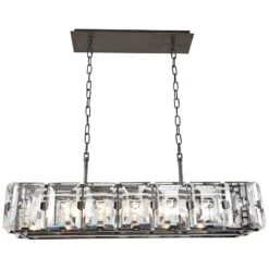 Giada 37" Wide Bronze Crystal Kitchen Island Light Pendant -Golden Lighting Shop giada 37 inch wide bronze crystal kitchen island light pendant 13r14
