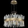 Glacier 25" Wide Champagne Gold LED Round Crystal Pendant -Golden Lighting Shop glacier 25 inch wide champagne gold led round crystal pendant 65x98