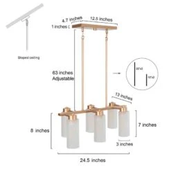 Gollin 24 1/2" Wide Gold Modern Linear Island Pendant Light -Golden Lighting Shop gollin 24 and one half inch wide gold modern linear island pendant light 194e3views5