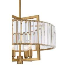 Gretel 19 1/2" Wide Soft Gold And Crystal 4-Light Pendant -Golden Lighting Shop gretel 19 and one half inch wide soft gold and crystal 4 light pendant 379m2views1