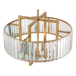 Gretel 19 1/2" Wide Soft Gold And Crystal 4-Light Pendant -Golden Lighting Shop gretel 19 and one half inch wide soft gold and crystal 4 light pendant 379m2views3