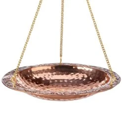 Hammered Pure Copper Bowl 13 1/2"W Metal Hanging Bird Bath 10 Hammered Pure Copper Bowl 13 1/2"W Metal Hanging Bird Bath -Golden Lighting Shop hammered pure copper bowl 13 and one half inchw metal hanging bird bath 86y28views2