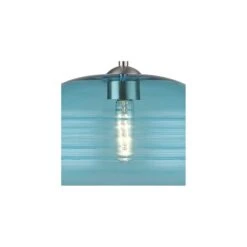 Harmony 14" Wide Brushed Nickel Pendant Light With Blue Glass -Golden Lighting Shop harmony 14 inch wide brushed nickel pendant light with blue glass 96e71views1